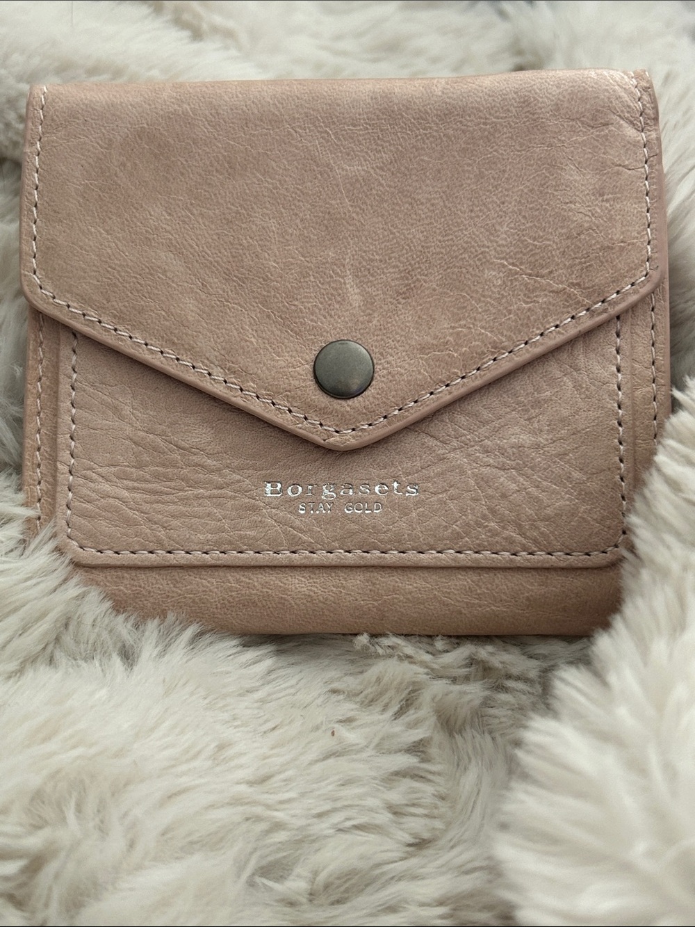 Blush Leather Compact Wallet